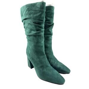 Guess Yeppy Faux Suede Slouch Booties Green Size US 10